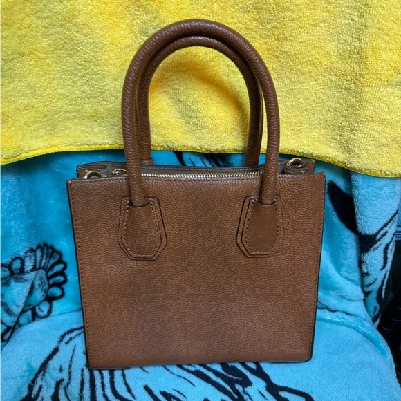 MICHAEL KORS Brown Pebbled Leather Crossbody Satchel - Picture 2 of 6